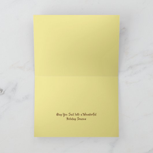 サンセットクリスマスオーストラリアの帆船 シーズンカード (内部)