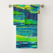 サンセットクリフパラダイスアート バスタオルセット (インサイチュ)