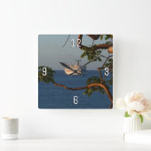 サンセットクルーズ 離岸の瞬間 I スクエア壁時計 (ホーム)