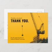 サンセットクレーン建設 | ミニマルなお礼 ポストカード (正面/裏面)