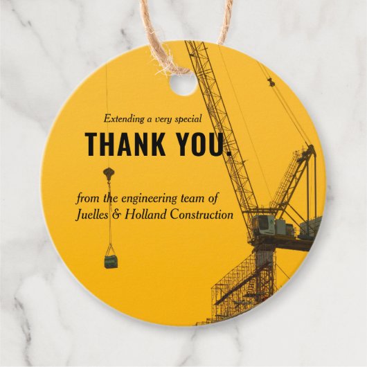 サンセットクレーン |建築をテーマミニマル フェイバータグ (正面)