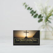 サンセットクロス教会の牧師名刺 名刺 (スタンド正面)