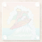 サンセットクールサーファー ガラスコースター (裏面)