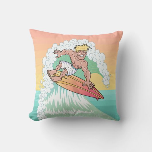 サンセットクールサーファー クッション (正面)