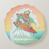 サンセットクールサーファー ラウンドクッション (裏面)