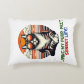 サンセットクール猫 アクセントクッション (正面)