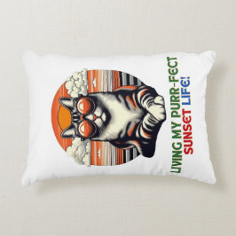 サンセットクール猫 アクセントクッション