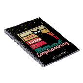 サンセットグおもしろいリッド猫好き先生 ノートブック (右側)