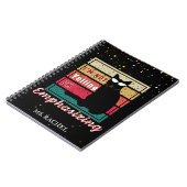 サンセットグおもしろいリッド猫好き先生 ノートブック (左側)