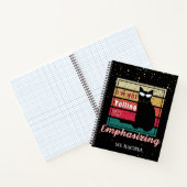 サンセットグおもしろいリッド猫好き先生 ノートブック (内部)