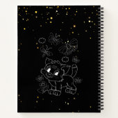 サンセットグおもしろいリッド猫好き先生 ノートブック (裏面)