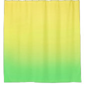サンセットググラデーションリーンとイエロー シャワーカーテン (正面)