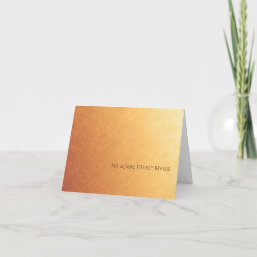 サンセットグラデグラデーションーションシンプルサンキュー サンキューカード (正面)