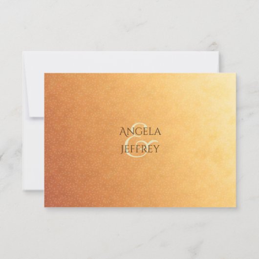 サンセットグラデーショングラディエント(小さい葉のパターンRSVP) 出欠カード (裏面)