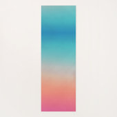 サンセットグラデーションターコイズからピンク ヨガマット (裏面)