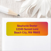 サンセットグラデーション差出人住所ラベル ラベル (インサイチュ)