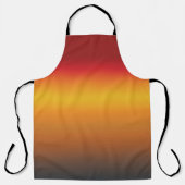 サンセットグラデーショ鮮やかン赤オレンジ黄グラデーション色 エプロン (正面)
