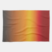 サンセットグラデーショ鮮やかン赤オレンジ黄グラデーション色 キッチンタオル (横)