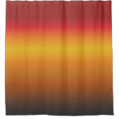 サンセットグラデーショ鮮やかン赤オレンジ黄グラデーション色 シャワーカーテン (正面)