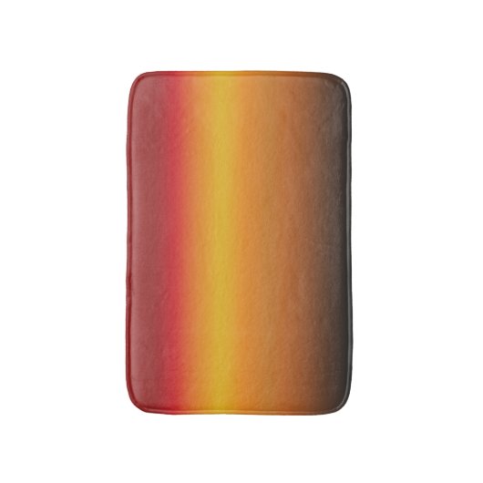 サンセットグラデーショ鮮やかン赤オレンジ黄グラデーション色 バスマット (正面縦)