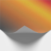 サンセットグラデーショ鮮やかン赤オレンジ黄グラデーション色 ラッピングペーパー (角)