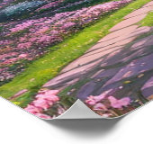 サンセットグローアットザ日本のテンプル ポスター (角)