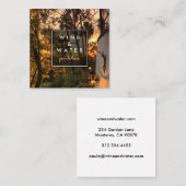 サンセットグローカリフォルニアガーデンフォトトラベルツーリズム スクエア名刺 (正面/裏面)