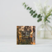 サンセットグローカリフォルニアガーデンフォトトラベルツーリズム スクエア名刺 (スタンド正面)