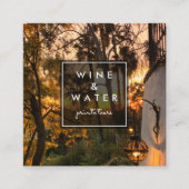 サンセットグローカリフォルニアガーデンフォトトラベルツーリズム スクエア名刺 (正面)