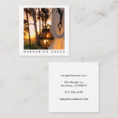 サンセットグローガーデンフォトトラベルツーリズムSpain スクエア名刺 (正面/裏面)