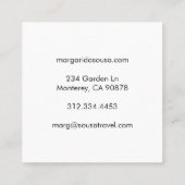 サンセットグローガーデンフォトトラベルツーリズムSpain スクエア名刺 (裏面)