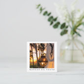 サンセットグローガーデンフォトトラベルツーリズムSpain スクエア名刺 (スタンド正面)