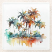 サンセットグローブ ガラスコースター (正面)