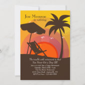 サンセットグローリーリタイアメントパーティの招待状 招待状 (正面)