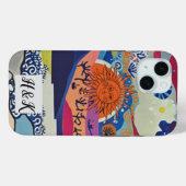 サンセットコラージュの電話ケカラフルース – および芸術的 Case-Mate iPhoneケース (裏面 (横))