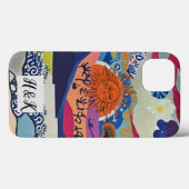 サンセットコラージュフォンケース - カラフルで芸術的 Case-Mate iPhoneケース (裏面 (横))
