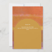 サンセットコンテンポラリーピストライプのンク写真ありがとう サンキューカード (裏面)