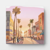 サンセットコースタルタウン | パームツリーコースタルウォーター色 フォトプラーク (正面)