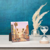 サンセットコースタルタウン | パームツリーコースタルウォーター色 フォトプラーク (インサイチュ)