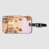 サンセットコースタルタウン | パームツリーコースタルウォーター色 ラゲッジタグ (正面横)