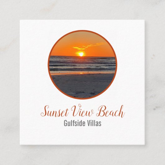 サンセットコースタルビーチリゾート スクエア名刺 (正面)