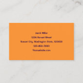 サンセットコーストビーチオレンジパープルシーン 名刺 (裏面)