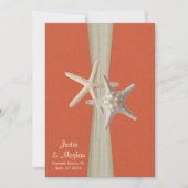 サンセットコーラルアンドスターフィッシュビーチ結婚式 招待状 (正面)