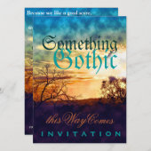 サンセットゴシック様式ムードウェディングレセプション招待状 招待状 (正面/裏面)