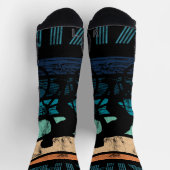 サンセットサイクリストレトロデザイン ソックス (上部)