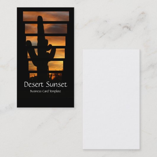 サンセットサグアロカクタスデザートアリゾナ 名刺 (正面/裏面)