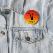 サンセットサックスマンミュージックサックスおもしろいソフォン 缶バッジ (インサイチュ)