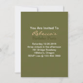 サンセットサファリ野生動物キリンシルエット 招待状 (裏面)