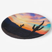 サンセットサボットデザートダスク ペーパープレート (アングル)