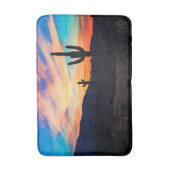 サンセットサボテンデザートダスク バスマット (正面縦)